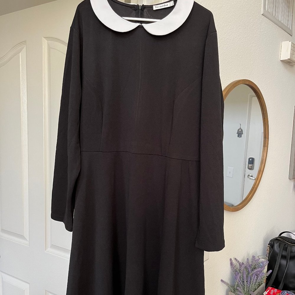 Nemidor Women's Peter Pan Collar and Flare Plus Size Skater Party Dress